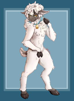 2_horns anthro digital_artist fur horn male skinny_male solo standing standing_position toony wool_(fur) sixss bovid caprine mammal sheep 2026 detailed digital_media_(artwork) hi_res line_art