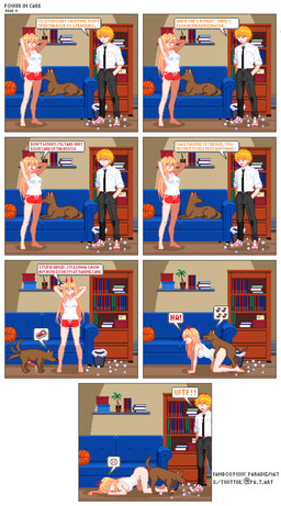 after_sex animal_genitalia animal_penis barefoot bestiality bottomwear canine_genitalia canine_penis clothing doggystyle dolphin_shorts feet female feral forced from_behind_position genitals inside knot knotted_penis knotting penis rape sex shorts text paradigma7 chainsaw_man denji_(chainsaw_man) power_(chainsaw_man) canid canine human mammal absurd_res comic digital_media_(artwork) english_text hi_res pixel_(artwork)