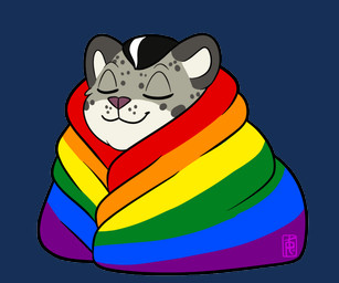anthro bedding blanket flag lgbt_pride male pride_color_flag pride_colors solo palehorntea lgbt_pride_month microsoft the_elder_scrolls umbrose felid khajiit mammal pantherine snow_leopard 2026 alpha_channel