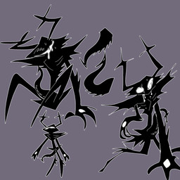 antlers black_body bodily_fluids claws drooling genitals horn kneeling knight looking_at_viewer male penis perspective ribs saliva silhouette sitting solo spiked_penis spikes spikes_(anatomy) standing sweat tapering_penis warrior kriddykreme deltarune undertale_(series) roaring_knight humanoid 1:1 hi_res sketch_page