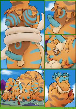 anal anal_penetration anal_vore balls breasts erection feet foot_focus fur genitals glans head_first herm intersex macro nipples nude oral_vore pawpads paws penetration penis solo striped_body striped_fur stripes tentacles vore pickles-hyena nintendo pokemon maya_henderson mr._henderson arcanine generation_1_pokemon pokemon_(species) comic hi_res
