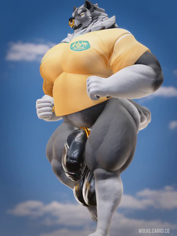 anthro balls big_balls big_penis clothing football_jersey genitals huge_balls huge_penis humanoid_genitalia humanoid_penis jogging male open_mouth penis solo wolke fifa wolke_(character) canid canine canis domestic_dog keeshond mammal spitz 3:4 3d_(artwork) 3d_animation animated digital_media_(artwork) hi_res no_sound short_playtime video