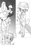 age_difference anthro bear bincu canid canine canis comic dialogue digital_drawing_(artwork) digital_media_(artwork) domestic_dog duo greyscale japanese_text male mammal manmosu_marimo marei monochrome text translated young young_anthro young_male