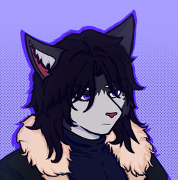 anthro clothing jacket male purple_background purple_eyes serious_face simple_background solo sweater tired_eyes topwear turtleneck freshdacat ryan_(freshdacat) domestic_cat felid feline felis mammal tuxedo_cat absurd_res hi_res