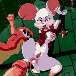 3_toes after_anal after_sex anthro anus areola barefoot bdsm blush bodily_fluids bondage bottomless bound breasts breath breathing buckteeth butt cape clothed clothing cum cum_from_ass cum_from_penis cum_in_ass cum_inside digitigrade duo feet female fur genital_fluids genitals half-closed_eyes humanoid_genitalia humanoid_penis male male/female mostly_offscreen_character motion_lines narrowed_eyes navel nipples notched_ear open_mouth paws penis pink_nose raised_leg soles sweat teeth thick_thighs toe_wiggle toes tongue torn_clothing vaginal_fluids vulva white_body white_fur wide_hips lonbluewolf mina_the_hollower yacht_club_games mina_(mina_the_hollower) mammal mouse murid murine reptile rodent scalie 1:1 2025 hi_res