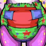 clean_diaper clothed clothing diaper green_diaper groovy inflatable pattern_diaper solo wearing_diaper blankieplush zoran ambiguous_species 1:1 animated icon low_res short_playtime