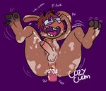 anal anal_penetration blush blushing_penis bodily_fluids body_blush butt_blush cum cum_drip cum_in_ass cum_inside cum_while_penetrated curling_toes dripping feet genital_fluids male moan pawpads penetration profanity shaking solo text toony toony_expression cozy_cum_(artist) sleepy_(sleepylp) lagomorph leporid mammal rabbit english_text hi_res