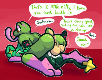 2_toes 3_toes anthro anthro_on_anthro anthro_penetrated anthro_penetrating anthro_penetrating_anthro balls big_balls big_butt big_penis bodily_fluids brown_pupils butt cum cum_from_ass cum_in_ass cum_inside cum_splatter dirty_talk erection eye_roll feet femboy from_front_position fur genital_fluids genitals green_body green_fur green_skin interspecies leg_grab leg_markings legs_up long_tongue looking_pleasured looking_up male male/male male_penetrated male_penetrating male_penetrating_male markings mating_press motion_lines orange_eyes pawpads penetration penis perineum pink_body pink_pawpads pink_skin pupils sex smile socks_(marking) thigh_grab thrusting toes tongue tongue_out yellow_balls yellow_body yellow_perineum yellow_skin ultilix nintendo pokemon caspar_(ultilix) strike_(strikerman) amphibian felid feline frog generation_4_pokemon mammal pokemon_(species) shinx 2026