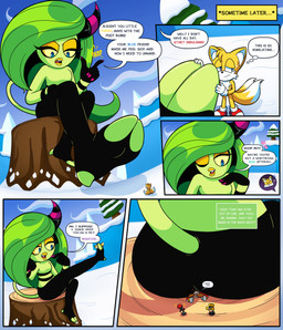 2_tails 2_toes adult_on_young age_difference anthro butt_crush dialogue dominant dominant_female duo extreme_size_difference feet female foot_fetish foot_focus foot_rub humiliation makeup male male/female micro multi_tail praise sitting sitting_on_another size_difference speech_bubble striped_body stripes submissive submissive_male tail talons text thought_bubble toes young distortionframe10 shadowmegacollection sega sonic_the_hedgehog_(series) cubot dr._eggman miles_prower orbot the_deadly_six zeena canid canine fox human humanoid mammal zeti_(species) absurd_res comic english_text hi_res