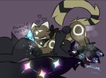 anthro arm_markings big_tail black_markings blue_blush blue_penis blush blush_lines brown_body brown_fur diamond_(marking) duo erection eyes_closed facial_markings feet feral foot_fetish foot_on_face forehead_markings fur genitals glowing glowing_markings gradient_fur grey_body grey_fur head_markings kerchief leg_markings male male/male markings motion_lines musk musk_clouds musky_butt musky_paws neckerchief neckwear nuzzling nuzzling_penis paw_markings paws penis raised_tail sex shoulder_markings star_(marking) tail tail_markings tan_body tan_fur thigh_markings white_markings midnightpurrs astro_(midnightpurrs) coffee_(midnightpurrs) domestic_cat felid feline felis gulonine mammal marten mustelid musteline pine_marten