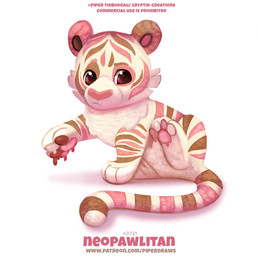 ambiguous_gender brown_body dessert feral food humor ice_cream melting pawpads pink_body pink_eyes pun simple_background solo text visual_pun white_background white_body piper_thibodeau felid food_creature ice_cream_creature mammal pantherine tiger digital_media_(artwork) digital_painting_(artwork) english_text painting_(artwork) url