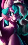 blue_eyes blue_hair feathered_wings feathers female feral fur hair pink_body pink_feathers pink_fur solo wings lulemt hasbro my_little_pony mythology fan_character equid equine mammal mythological_creature mythological_equine pegasus hi_res