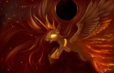 abstract_background angry crown eclipse feathered_wings feathers female feral fire flying fur glowing glowing_eyes hair headgear horn jewelry long_hair necklace royalty solar_eclipse solo sun white_body white_feathers wings nightshroud friendship_is_magic hasbro my_little_pony mythology princess_celestia_(mlp) equid equine mammal mythological_creature mythological_equine winged_unicorn 14:9 2014