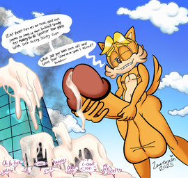 ahegao aphrodisiac_bodily_fluids balls big_balls big_penis blonde_hair bodily_fluids body_hair brown_body brown_fur butt_hair city cloud cum drooling dutch_angle excessive_cum excessive_genital_fluids fur genital_fluids genitals hair huge_balls huge_penis humanoid_genitalia humanoid_penis hyper hyper_balls hyper_cum hyper_genitalia hyper_penis induced_orgasm looking_pleasured macro male one_eye_closed penis saliva smoke solo lewtrain archie_comics sega sonic_the_hedgehog_(archie) sonic_the_hedgehog_(comics) sonic_the_hedgehog_(series) antoine_d'coolette canid canine canis coyote mammal 2025 hi_res