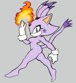 anthro black_nose breasts butt clothing dipstick_tail elemental_manipulation eyelashes female fire fire_manipulation forehead_gem fur gem gloves gloves_only grey_background handwear handwear_only looking_at_viewer markings mostly_nude purple_body purple_fur side_view simple_background solo tail tail_markings thick_thighs white_body white_clothing white_fur white_gloves white_handwear wide_hips yellow_eyes pepefunne sega sonic_the_hedgehog_(series) blaze_the_cat domestic_cat felid feline felis mammal