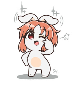 alternate_species anthro arms_bent bangs black_eyebrows blush blush_lines eyebrow_through_hair eyebrows eyelashes eyelashes_through_hair fangs featureless_crotch featureless_feet feet female female_anthro flat_chested floppy_ears fur furrification hair hand_on_hip hand_on_own_hip lidded_eyes light long_ears looking_at_viewer mitten_hands motion_lines multicolored_body no_pupils noseless nude nude_anthro nude_female number one_eye_closed open_mouth open_smile orange_hair paper pawpads pink_mouth ponytail pose pupils rabbidification red_eyes simple_background smile solo sparkles standing star_(shape) tan_blush tan_body tan_eyelids tan_inner_ear tan_skin teeth translucent translucent_hair two_tone_body white_background white_body white_fur charisuke cygames idolmaster idolmaster_cinderella_girls raving_rabbids rayman_(series) ubisoft nana_abe lagomorph mammal rabbid 2024 absurd_res colored crossover digital_drawing_(artwork) digital_media_(artwork) full-length_portrait hi_res japanese_description lighting portrait shaded simple_shading
