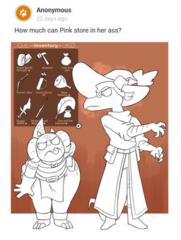 anthro bottom_heavy bottomwear clothed clothing duo female hammerspace horn huge_hips huge_thighs implied_fisting inventory loincloth looking_aside male searching text thick_thighs tongue tongue_out wide_hips potoobrigham curious_cat mythology piko_(simplifypm) pseftis_savra dragon kobold mythological_creature mythological_scalie scalie 2025 digital_media_(artwork) english_text hi_res