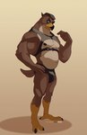 anthro bulge clothing harness male mostly_nude muscular muscular_anthro muscular_male nipples overweight overweight_anthro overweight_male slightly_chubby slightly_chubby_male solo standing underwear modern_bird disney ducktales ducktales_(2017) falcon_graves avian bird falcon falconid 2020 absurd_res dated digital_media_(artwork) hi_res shaded signature