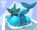 anthro anus bathing bathtub bent_over big_anus big_butt big_pussy blue_anus blue_body blue_pussy breasts butt exposed female fin foam genitals glistening glistening_body huge_anus hyper hyper_anus puffy_anus pussy rear_view simple_background solo tail thick_thighs water wet wet_body wide_hips milkshoba nintendo pokemon eeveelution generation_1_pokemon pokemon_(species) vaporeon 2024