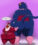 anthro big_breasts big_butt breasts butt butt_slap clothing duo female huge_breasts huge_butt hyper hyper_breasts muscular muscular_female size_difference slap uniform alythewolfcat moxie_(alythewolfcat) tora_(alythewolfcat) dark_gaia_minion mammal marsupial vombatiform wombat hi_res