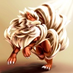 ambiguous_gender claws feral fluffy fluffy_tail fur mane red_eyes solo standing tail biri riot41 nintendo pokemon arcanine canid canine generation_1_pokemon mammal pokemon_(species) 1:1 2010