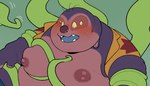 belly big_belly blush kemono male moob_grab moobs nipples overweight overweight_male plant_tentacles simple_background solo surprised tentacles quanjiang disney lilo_and_stitch jumba_jookiba alien kweltikwan 2024