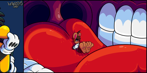 3_toes 4_fingers anthro beak big_feet big_tongue cartoon_gloves clothing curled_tongue duo eyewear feet fingers glasses inside_mouth male male/male mawplay pawpads paws red_tongue shirt soft_vore soles sucking_on_fingers tail toes tongue toony topwear uvula vore wearing_glasses wide_tongue marquis2007 roderick_(tamerkoh) zak_(marquis2007) avian bird corvid corvus_(genus) crow lagomorph leporid mammal oscine passerine rabbit absurd_res alpha_channel hi_res multiple_scenes