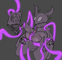 antennae_(anatomy) anthro arthropod_abdomen bdsm bondage bound butt genitals male nude penis sex simple_coloring suspension suspension_bondage tentacle_sex tentacles wings websheck arthropod insect lepidopteran moth absurd_res hi_res