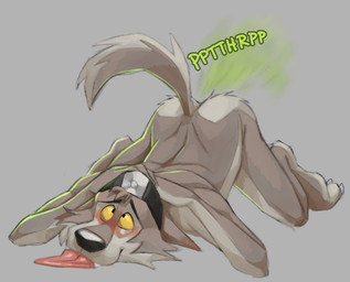 all_fours anthro armor ass_up back_muscles belly biped black_eyebrows black_eyes black_nose blush brown_body brown_fur butt butt_pose butt_tuft cheek_tuft claws crouching curling_tail dipstick_ears ear_markings ears_down eyebrows facial_tuft fart fart_cloud fart_fetish feet foot_tuft fur gas_cloud gassy green_fart_cloud green_gas green_gas_cloud green_text grey_background grey_belly grey_body grey_butt grey_soles hand_on_head head_tuft headgear headgear_only heel_tuft helmet helmet_only humanoid_feet humanoid_hands humanoid_heel lying male multicolored_body multicolored_butt multicolored_ears multicolored_fur nude on_front paws pivoted_ears plantigrade pose raised_tail rear_view shy simple_background skin_folds solo sound_effects spine stink_fumes tail text toe_claws tongue tuft two_tone_body two_tone_butt two_tone_feet two_tone_fur two_tone_hands white_toe_claws yellow_sclera concupisco epic_games fortnite wendell_(fortnite) canid canine canis mammal wolf 2024 colored detailed digital_drawing_(artwork) digital_media_(artwork) digital_painting_(artwork) english_text painting_(artwork) pinup shaded sketch