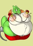 air_inflation anthro areola areola_expansion belly belly_expansion big_belly big_breasts big_nipples blush breasts expansion female genitals hose hose_in_butt hose_inflation huge_belly huge_breasts huge_nipples inflation inflation_fetish leaking_air nipple_expansion nipple_fetish nipple_penetration nipple_play nipple_plugs nipples nude nude_anthro open_mouth penetration plug_(sex_toy) puffy_nipples pussy sex_toy simple_background solo tail thick_thighs wings dragonfron bandai_namco dig_dug mythology dragon fygar mythological_creature mythological_scalie reptile scalie digital_media_(artwork)