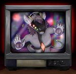 electronics hypnosis mind_control television television_program caine_latrans_(artist) marshall_the_traffic_controller cryptid hi_res story story_in_description