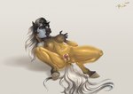 anal anal_masturbation anal_penetration anthro black_body black_fur black_hair black_tail blue_eyes bodily_fluids breasts brown_eyes buttplug buttplug_in_ass buttplug_insertion female fur gender_transformation genital_fluids genitals grey_body grey_fur grey_hair hair heterochromia long_hair lying masturbation mid_transformation mtf_transformation nude object_in_ass on_back penetration plug_(sex_toy) plug_insertion pussy sex_toy sex_toy_in_ass sex_toy_insertion solo tail transformation transformation_by_item transformation_mechanism vaginal_fluids white_hair white_tail yellow_body yellow_fur rufciu equid equine horse mammal 2024 dated hi_res signature
