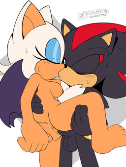 anthro anus balls bat_wings bodily_fluids duo eyelashes eyes_closed female genitals kiss_on_lips kissing male male/female membrane_(anatomy) membranous_wings nipples nude nude_anthro penetration penile penile_penetration penis_in_vagina raised_leg sex simple_background standing standing_sex sweat sweatdrop vaginal vaginal_penetration white_background wings spindasher98 sega sonic_the_hedgehog_(series) rouge_the_bat shadow_the_hedgehog bat eulipotyphlan hedgehog mammal 3:4 hi_res