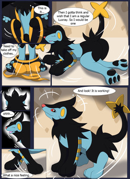 all_fours ambiguous_gender anthro anthro_to_feral asian_clothing biped black_body black_fur black_pawpads blue_body blue_fur clothed clothing east_asian_clothing eyes_closed feral fur hair inside japanese_clothing kimono markings motion_lines nude open_mouth pawpads quadruped red_sclera smile solo standing tail text transformation transformation_sequence undressing yellow_markings wolferion nintendo pokemon kirara_(swack16) generation_4_pokemon luxray pokemon_(species) 2015 colored english_text hi_res female_(lore)
