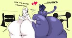 anthro big_butt butt butt_grab duo hand_on_butt huge_butt hyper hyper_butt male male/male coleson domestic_cat felid feline felis mammal hi_res