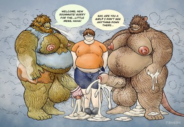 anthro balls big_balls big_penis bodily_fluids body_hair broken_condom casual_erection casual_orgasm chest_hair condom cum cum_everywhere erection excessive_cum excessive_genital_fluids genital_fluids genitals group hair hairy huge_balls huge_penis hyper hyper_balls hyper_genitalia hyper_penis male male/male male_human messy moobs musclegut muscular muscular_male musk nipples overweight overweight_human overweight_male pecs penis pubes scent sexual_barrier_device shoulder_hair size_difference smell sweat tail text trio ugly_bastard t3ns3n human humanoid mammal murid murine orc rat rodent english_text hi_res