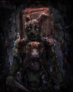 blonde_hair blood blood_stain bodily_fluids cult cultist duo female hair male smile smiling_at_viewer threatening grafelem five_nights_at_freddy's five_nights_at_freddy's_3 re:zero scottgames capella_emerada_lugunica changeling_(lorewise) springtrap_(fnaf) human humanoid lagomorph leporid mammal rabbit undead 2026 absurd_res digital_media_(artwork) hi_res
