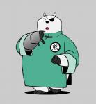 anthro clothing eye_patch eyewear fur male overweight overweight_anthro overweight_male robe simple_background solo white_body white_fur parker_simmons cartoon_network mao_mao:_heroes_of_pure_heart bearclops_(mao_mao) bear mammal polar_bear ursine 2015 official_art