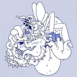 2_penises 4_fingers 8_arms anal anal_fingering animal_genitalia animal_penis antennae_(anatomy) anthro blush bodily_fluids erection eyes_closed fellatio fingering fingers genitals group group_sex hair half-closed_eyes hemipenes humanoid_hands insect_wings male male/male markings multi_arm multi_genitalia multi_limb multi_penis narrowed_eyes oral penile penis penis_tentacles penises_touching sex spikes spikes_(anatomy) striped_markings striped_tail stripes sweat tail tail_markings teeth tentacles threesome toony trio wings polychaete_(artist) arthropod insect lepidopteran moth shovel_headed_worm worm 1:1 2018 blue_theme digital_drawing_(artwork) digital_media_(artwork) hi_res monochrome