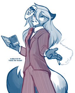 5_fingers anthro biped bottomwear breasts cigarette clothed clothed_anthro clothed_female clothing female fingers front_view fully_clothed fully_clothed_anthro fully_clothed_female fur hair heterochromia holding_cigarette holding_object looking_at_viewer mask pattern_clothing pattern_suit simple_background smoking smoking_cigarette solo standing striped_clothing striped_suit stripes suit tail topwear white_background conditional_dnp tom_fischbach team_fortress_2 twokinds valve spy_(team_fortress_2) vanity_(twokinds) canid canine fox keidran mammal 2026 digital_drawing_(artwork) digital_media_(artwork) hi_res restricted_palette sketch