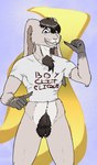 andromorph bottomless bottomless_andromorph bottomless_intersex clitoris clothed clothing genitals hairy intersex male pubes pussy smile solo arkanumzilong hare lagomorph leporid mammal rabbit hi_res