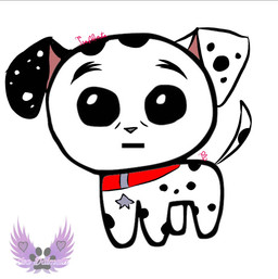big_eyes black_body black_eyes black_fur black_spots collar_tag feral floppy_ears fur grey_nose heterochromatic_ears looking_at_viewer male markings pink_inner_ear pupils simple_background solo spots spotted_body spotted_fur tail toony wearing_collar white_background white_body white_fur white_pupils white_spots isadalmata 101_dalmatian_street 101_dalmatians autism_creature disney dylan_(101_dalmatians) canid canine canis dalmatian domestic_dog mammal digital_drawing_(artwork) digital_media_(artwork) hi_res meme