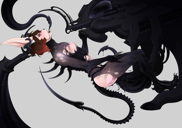 anal anal_penetration anthro antlers black_cum bodily_fluids colored_cum cum eyeshadow genital_fluids hair horn latex liquid_latex long_tail machine makeup male nipples null_bulge oral penetration piercing pink_nipples science_fiction short_hair slime solo spade_tail spikes tail tentacle_penetration tentacles tongue tongue_piercing transformation unusual_bodily_fluids unusual_cum unusual_genital_fluids emptylighter alien_(franchise) alien jackalope lagomorph leporid mammal rabbit xenomorph hi_res