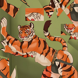 anthro armpit_focus armpit_hair barazoku big_butt black_clothing black_jockstrap black_underwear body_hair bulge butt clothed clothing jockstrap jockstrap_only male meander nipples overweight pecs scar solo stripes submissive topless underwear underwear_only allarcart csmarcus epic_games fortnite fortnite:_battle_royale taylor_swift oscar_(fortnite) felid mammal pantherine tiger 1:1 absurd_res hi_res