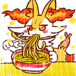 :3 ambiguous_anthro ambiguous_gender anthro biped blush bowl container dipstick_tail eating eating_food food front_view holding_fork markings noodles object_in_tail shrimp_(food) simple_background snout solo tail tail_markings udon annyui0611 nintendo pokemon braixen canid generation_6_pokemon mammal pokemon_(species) 1:1 2022 digital_drawing_(artwork) digital_media_(artwork) hi_res japanese_description translated_description