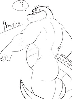 4_fingers anthro belly biped butt fingers humanoid_hands male nude question_mark simple_background slightly_chubby solo standing white_background rinhatsuyuki brok_the_investigator cowcat_games brok_(brok_the_investigator) alligator alligatorid crocodilian reptile scalie 2025 absurd_res hi_res