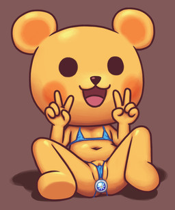 :3 anal anal_masturbation anal_penetration anthro anthro_penetrated bikini bikini_bottom bikini_top butt buttplug buttplug_in_ass buttplug_insertion clitoris clothing double_v_sign featureless_feet feet female female_penetrated flat_chested genitals gesture hand_gesture happy loli masturbation micro_bikini navel nipple_outline object_in_ass open_mouth open_smile penetration plug_(sex_toy) plug_insertion pussy_peek sex_toy sex_toy_in_ass sex_toy_insertion simple_background smile solo spread_legs spreading swimwear two-piece_swimsuit v_sign vulva yellow_body young young_anthro young_female young_penetrated toffee_(artist) cookie's_bustle cookie_blair bear mammal teddy_bear_(species) 2023 5:6 hi_res