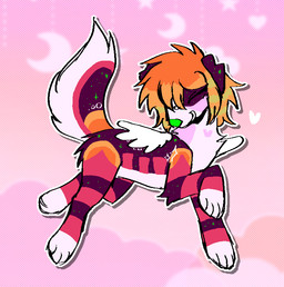 bright_colors drop_shadow feathered_wings feathers female feral fluffy fluffy_tail fur fur_markings hair heart_symbol markings medium_hair simple_background solo sparklefur star tail toony wings vedacia tootsie_pop(veevobyte) canid canine canis domestic_dog mammal aliasing colored digital_media_(artwork) sketch