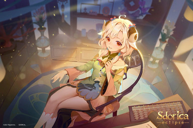 5_fingers asian_clothing bell bell_collar blonde_hair brush chair clothing collar detailed_background fingers furniture hair holding_object holding_pen holding_writing_utensil horizontal_pupils horn humanoid_hands inside orange_eyes paintbrush pen plant pupils scroll sitting solo tied_hair writing_utensil unknown_artist sdorica baa_baa animal_humanoid bovid bovid_humanoid caprine caprine_humanoid horned_humanoid humanoid mammal mammal_humanoid sheep_humanoid 3:2 digital_media_(artwork) official_art
