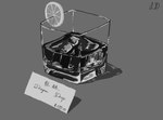 alcohol beverage container cup food glass grey_background ice_cube lemon_slice not_furry simple_background wine little_driver greyscale hi_res monochrome